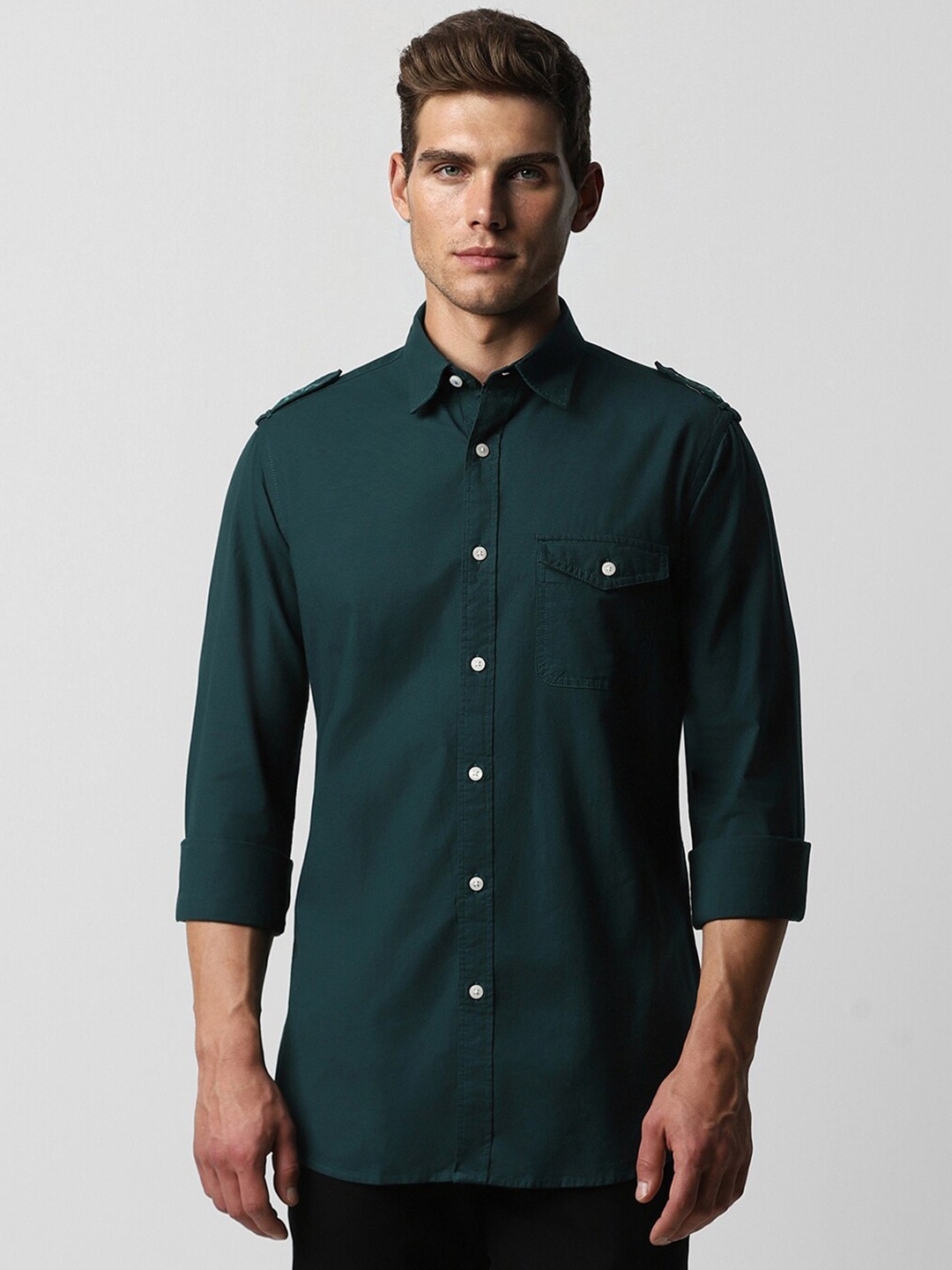 

Van Heusen Sport Slim Fit Shoulder Tabs Casual Shirt, Green