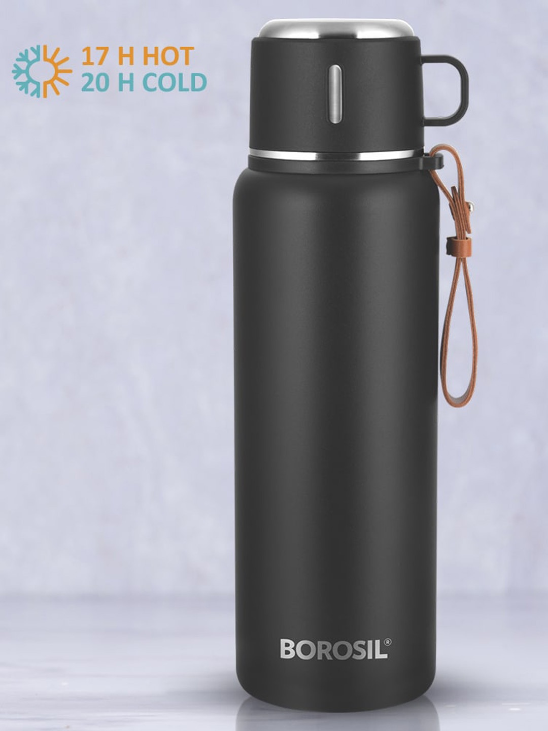 

BOROSIL Pack of 2 Cruise Vacuum Insulated Flask Water Bottle 900ml, Black
