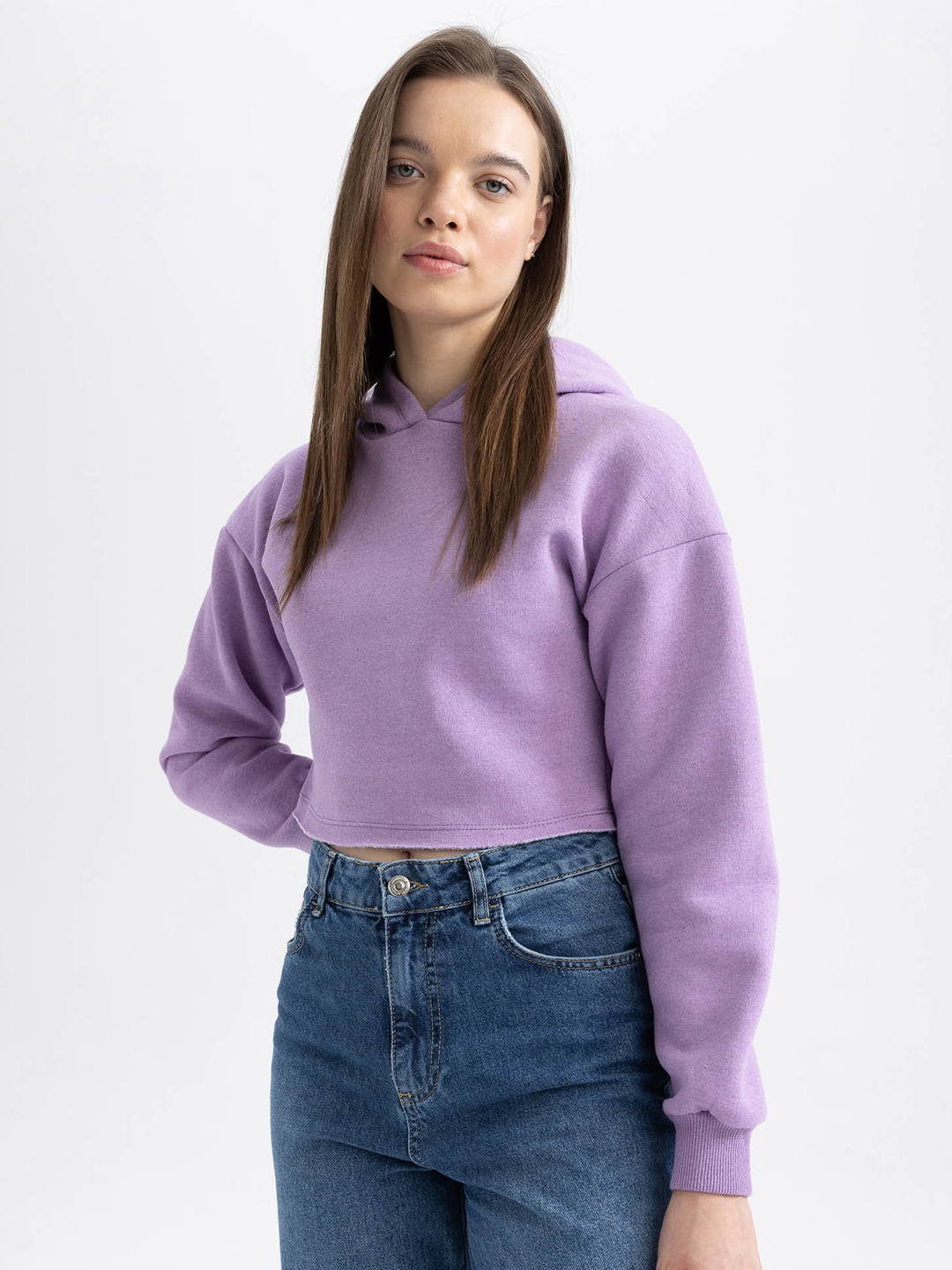 

DeFacto Hooded Sweatshirt, Lavender
