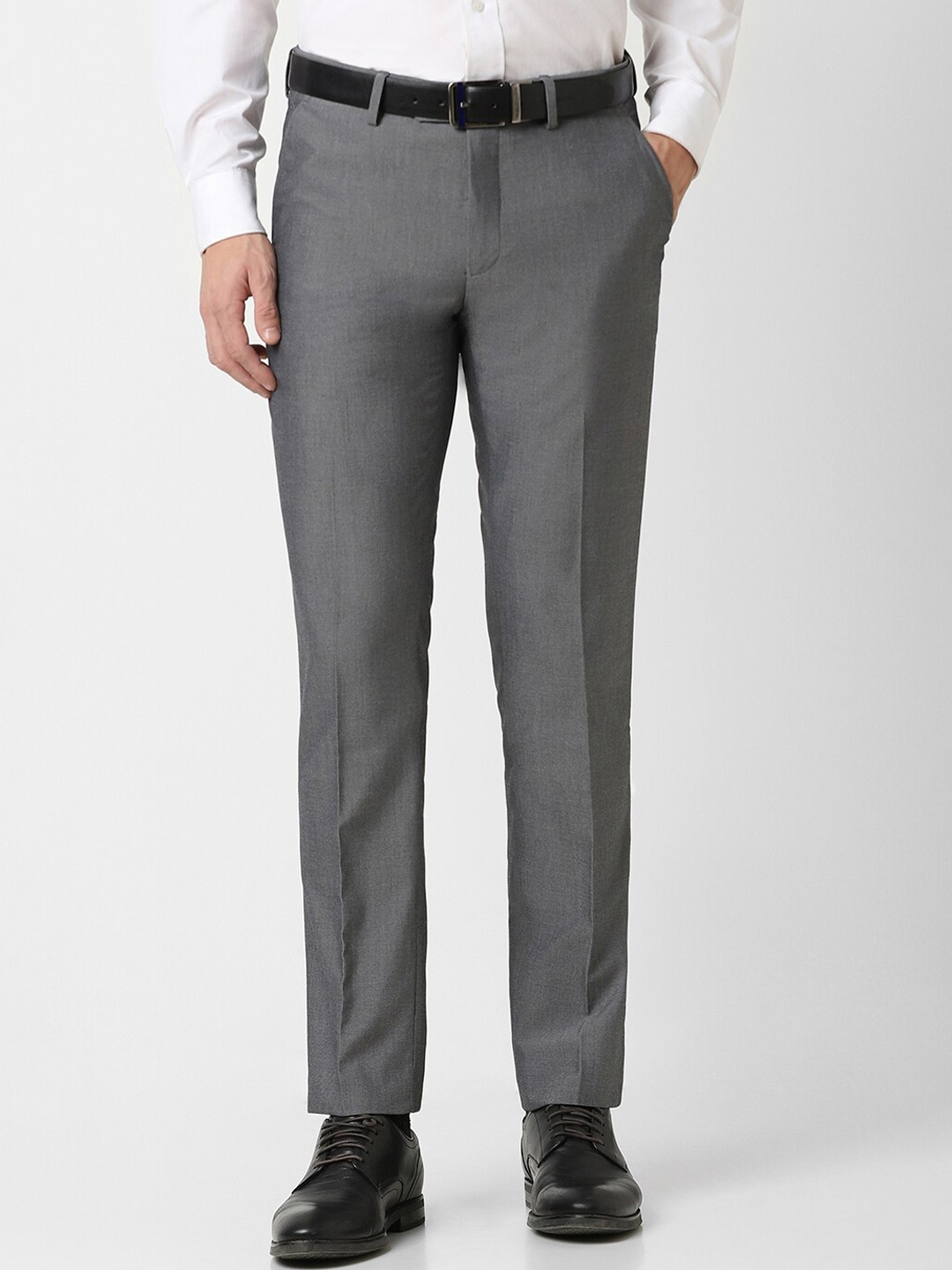 

Peter England Men Slim Fit Trousers, Grey