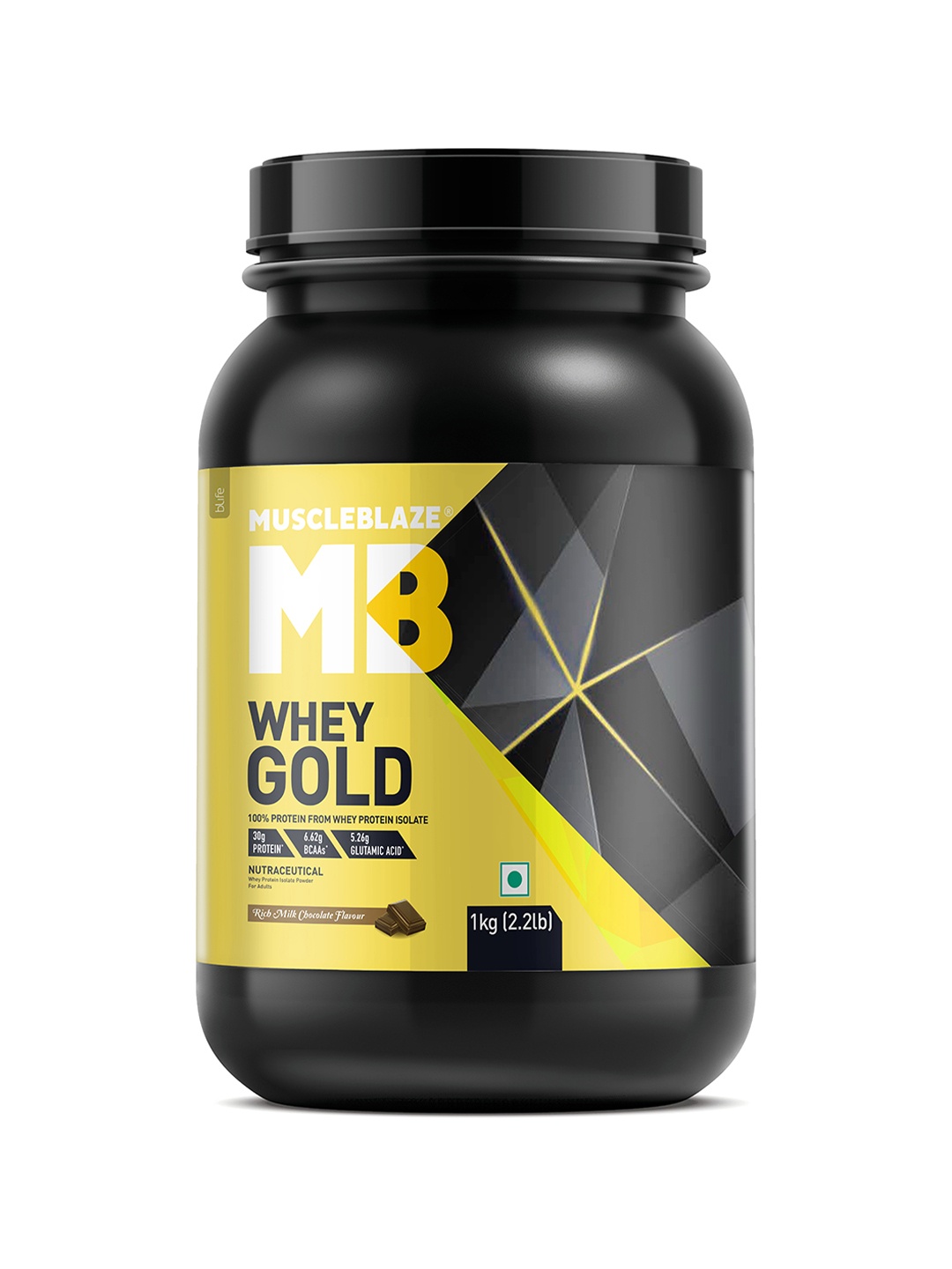 

MuscleBlaze Rich Milk Chocolate Proteins - 1kg, White