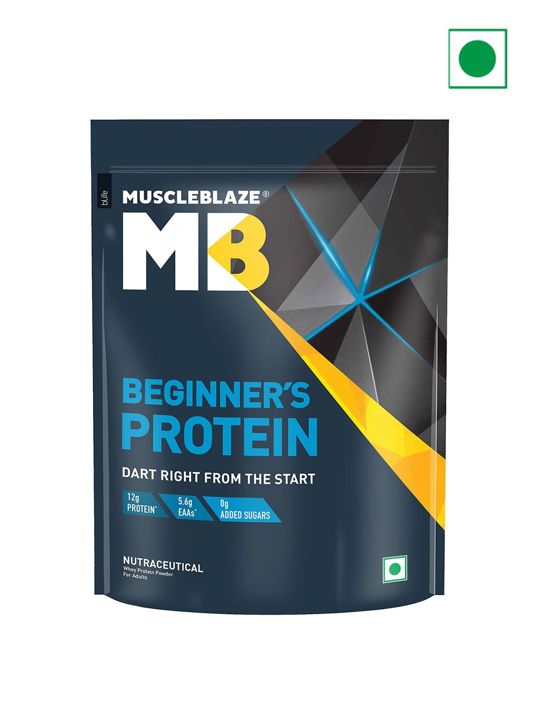 

MuscleBlaze Beginner's Whey Protein - Mango - 1 kg / 2.2 lb, Blue