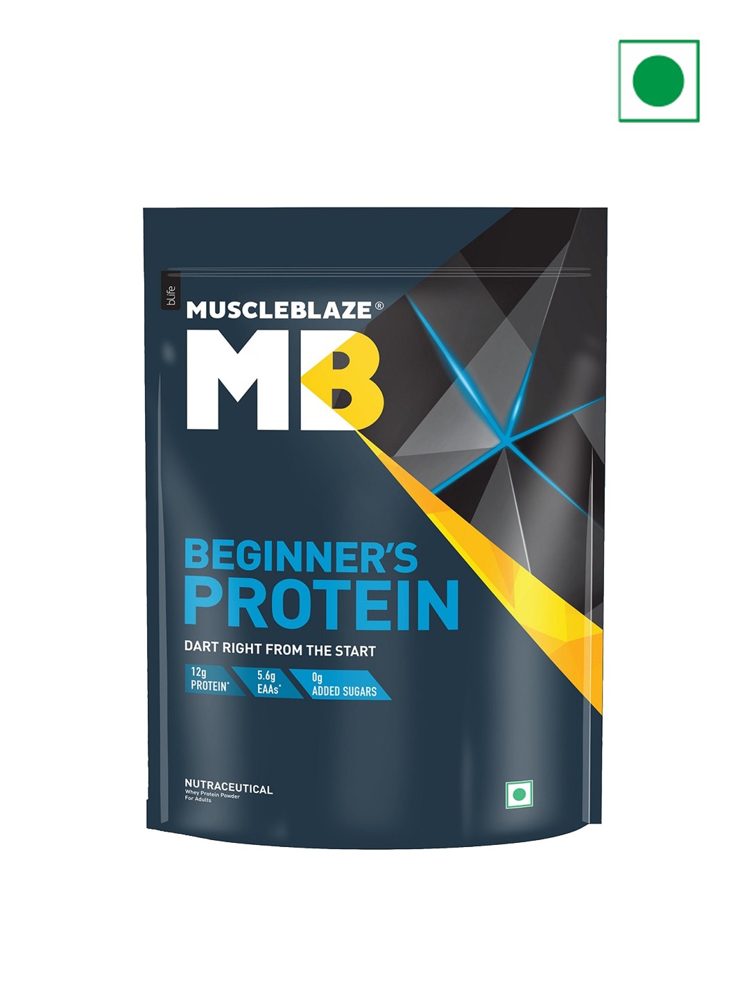 

MuscleBlaze Beginner's No Added Suga Whey Protein, White