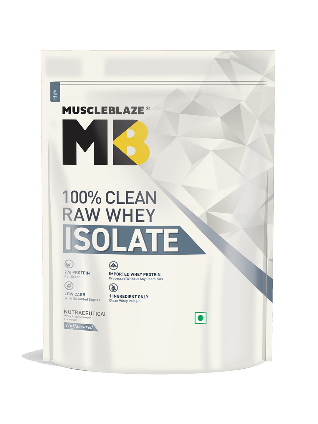 

MuscleBlaze Digestive Enzymes Whey Protein 1Kg, White
