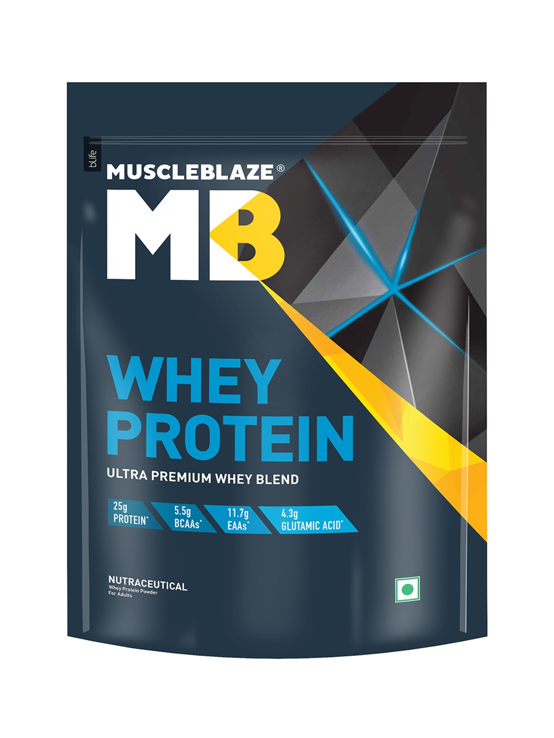 

MuscleBlaze 100% Whey Protein,25 g Protein per Scoop-1 kg, Brown