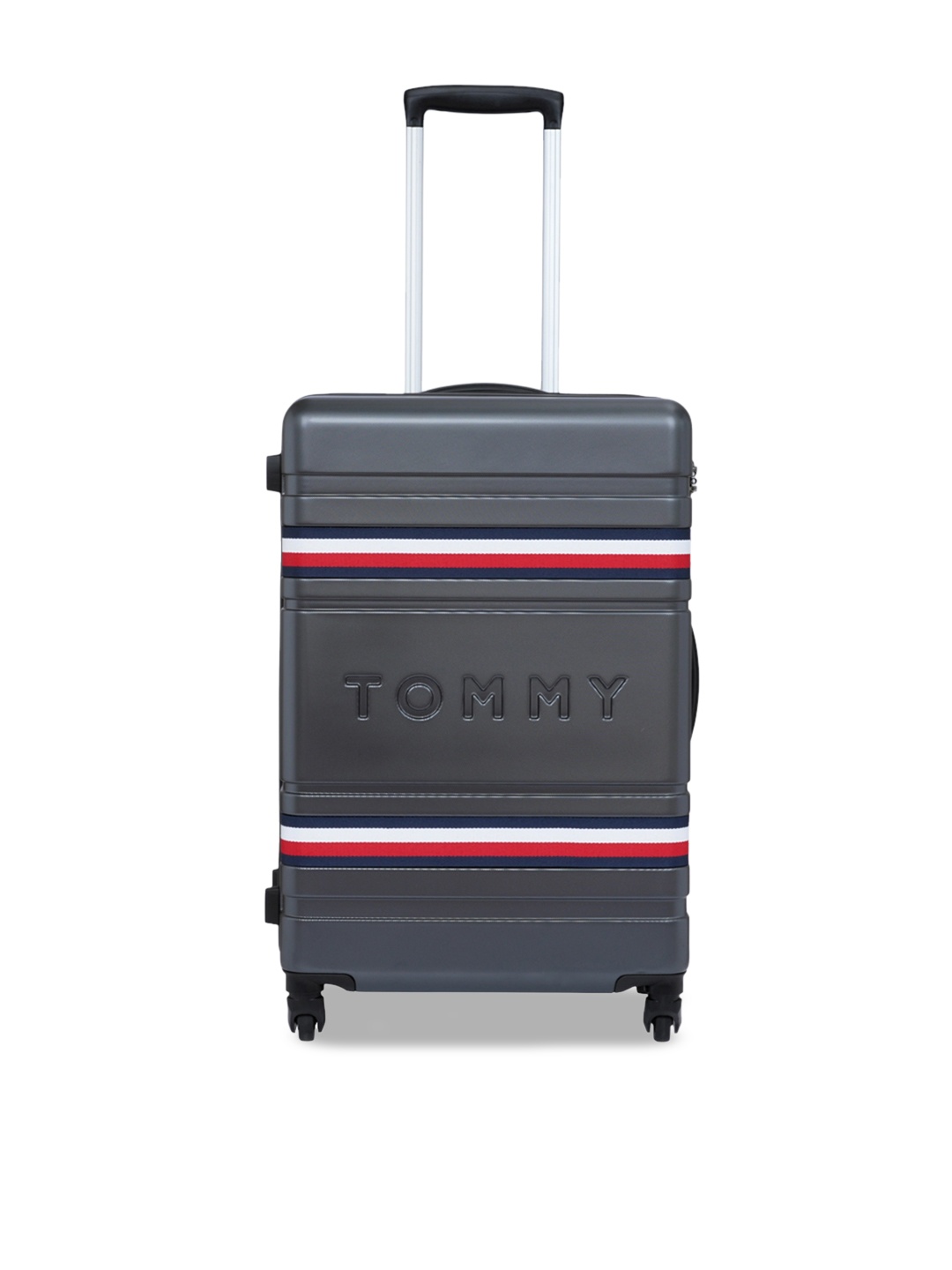 

Tommy Hilfiger Hard-Sided Medium Trolley Suitcase-51-100L, Grey