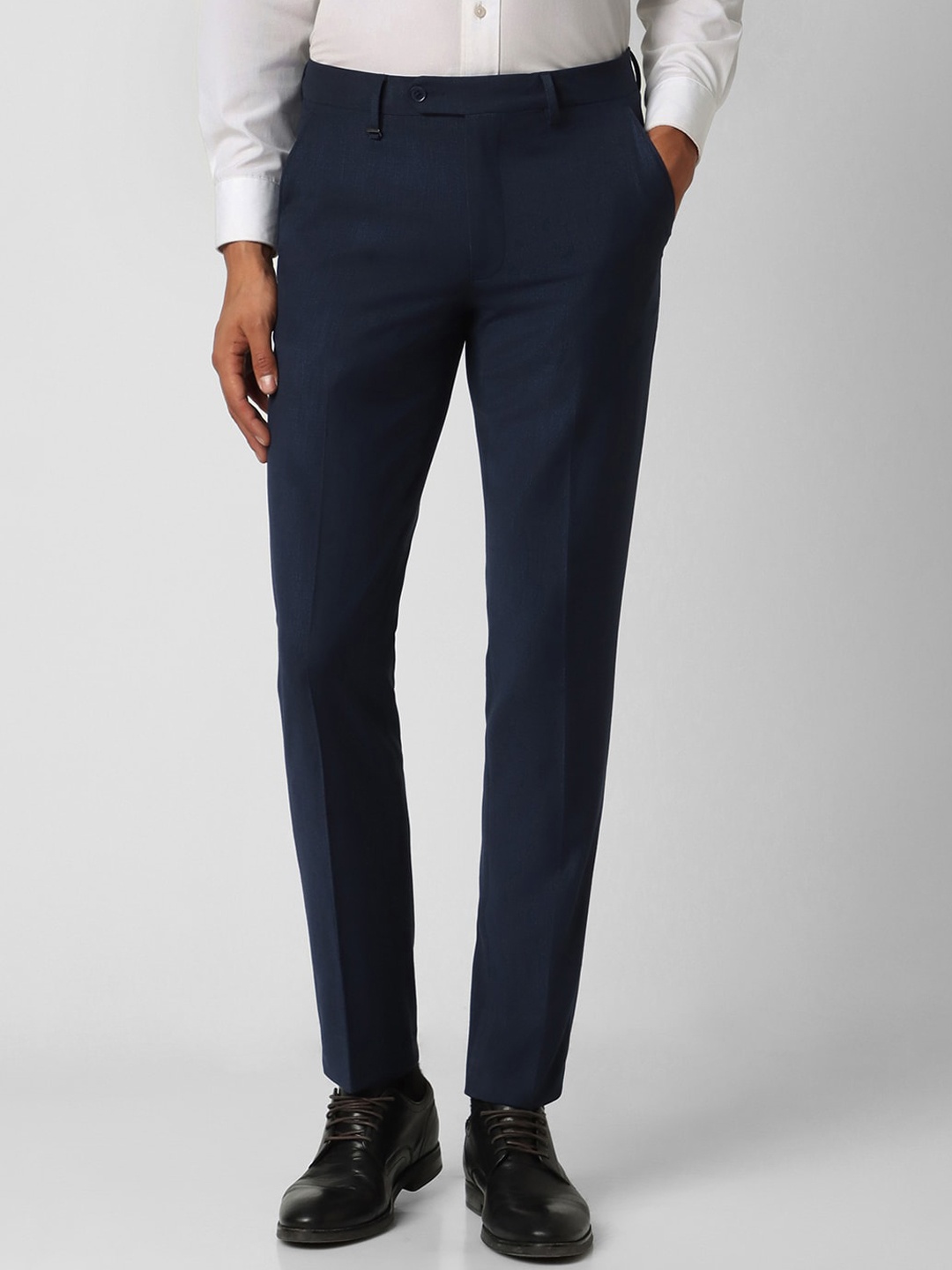 

Van Heusen Men Slim Fit Formal Trousers, Navy blue