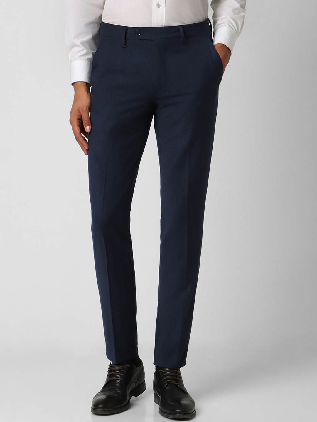 

Van Heusen Men Slim Fit Formal Trousers, Navy blue