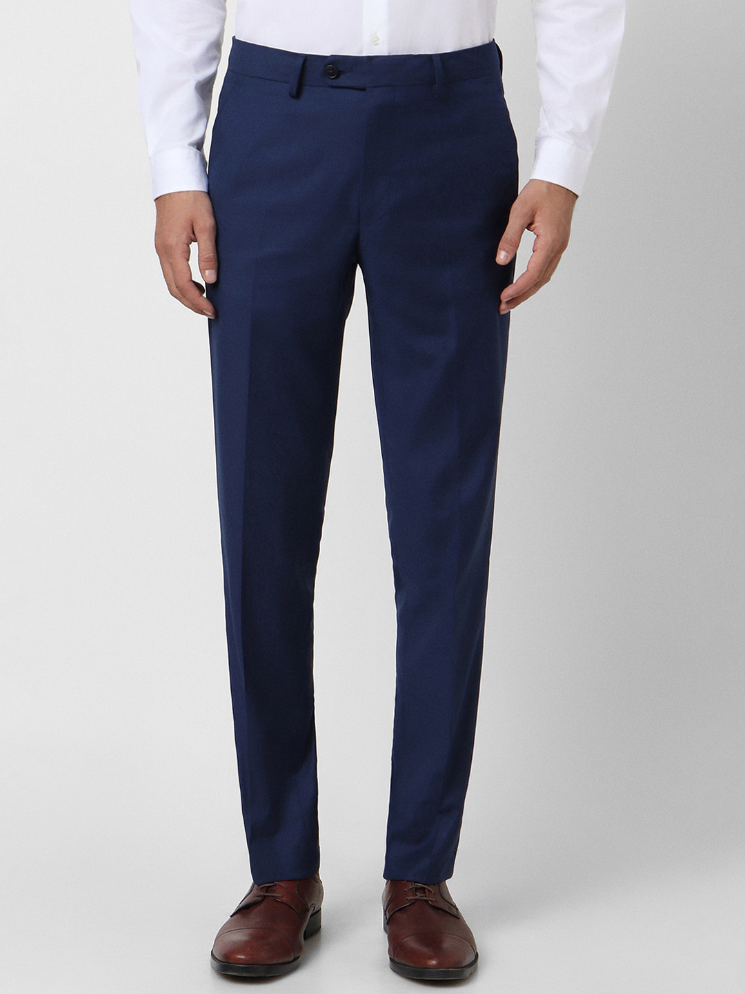 

Van Heusen Men Slim Fit Formal Trousers, Navy blue
