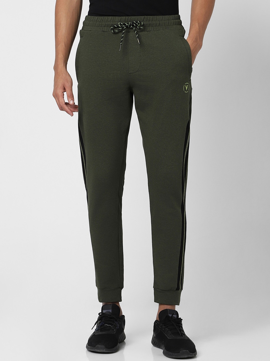 

Van Heusen Men Mid-Rise Slim Fit Joggers, Olive