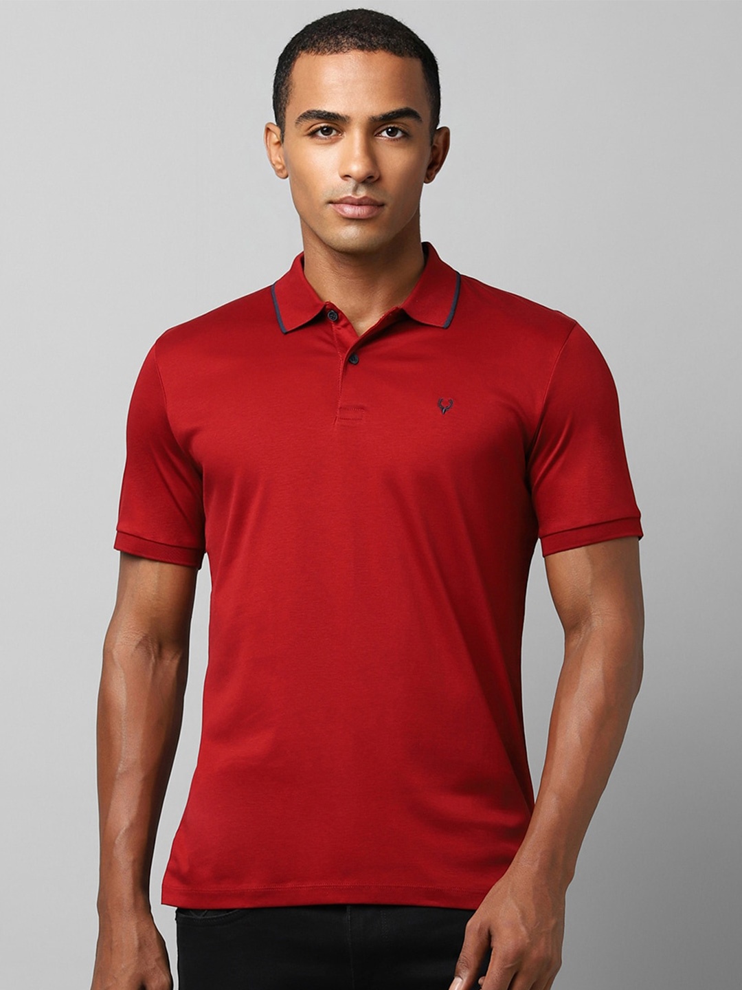 

Allen Solly Polo Collar Pure Cotton T-shirt, Red