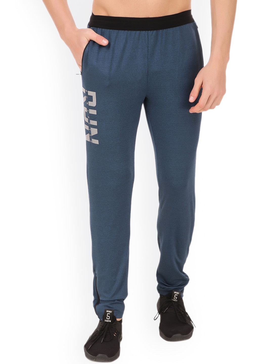 

REDESIGN Men Activewear Dry-Fit Track Pant, Blue