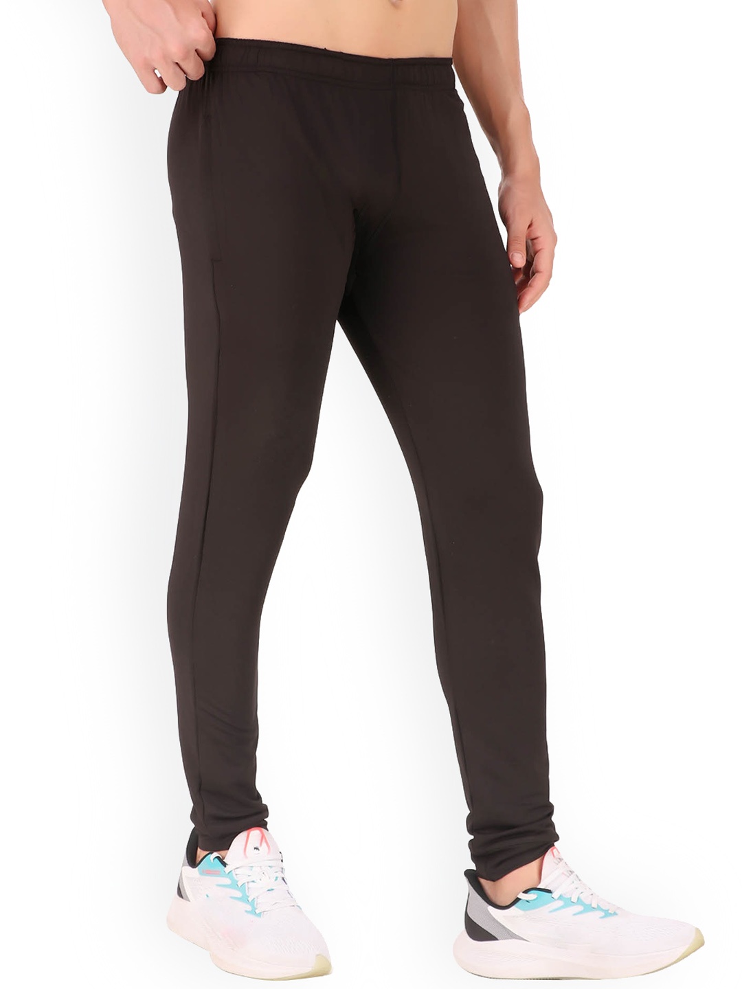 

REDESIGN Men Dry-Fit Activewear Mid-Rise Stretchable Track Pants, Black