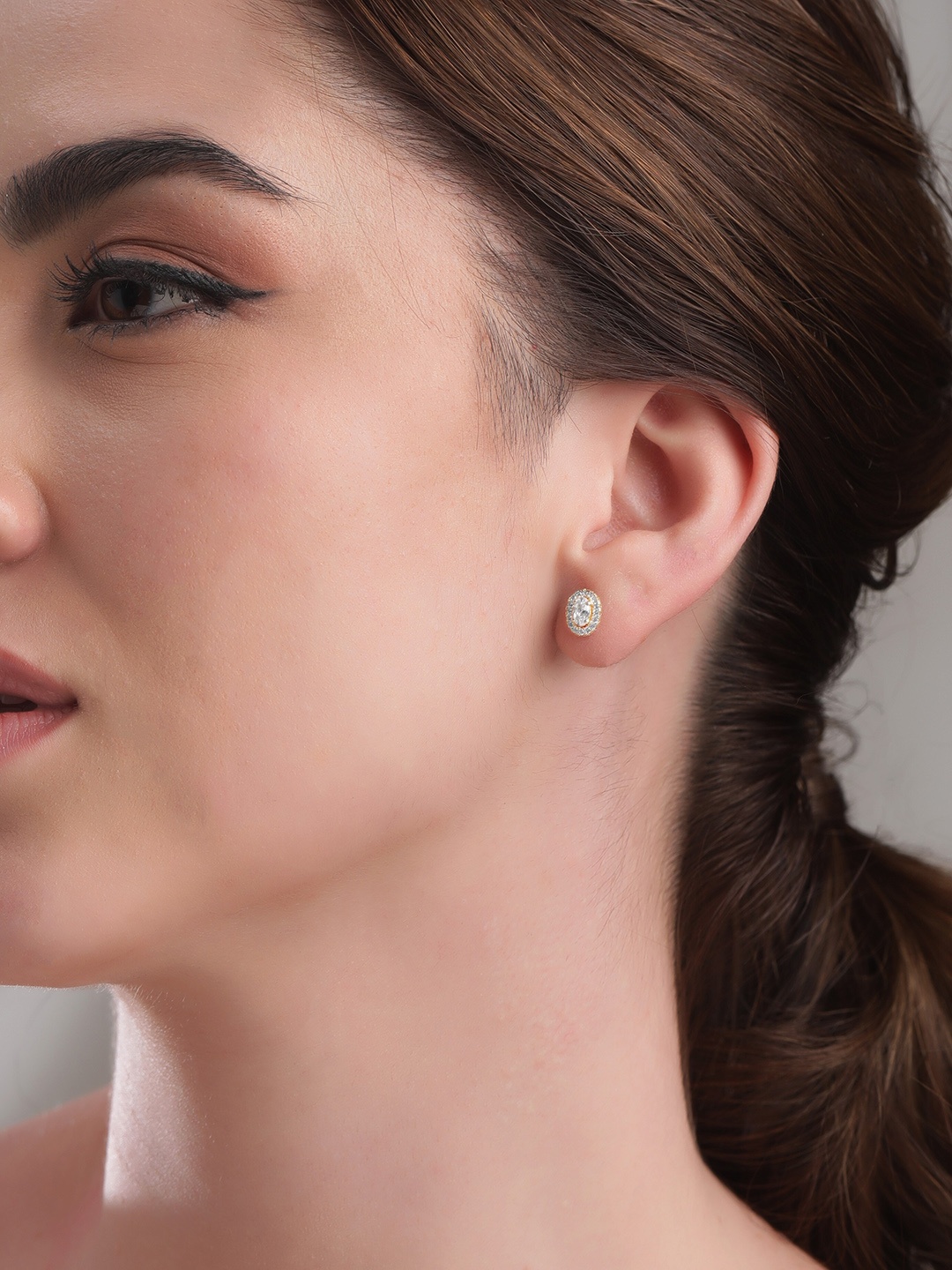 

Rubans Silver Gold Plated Sterling Silver Studs Earrings
