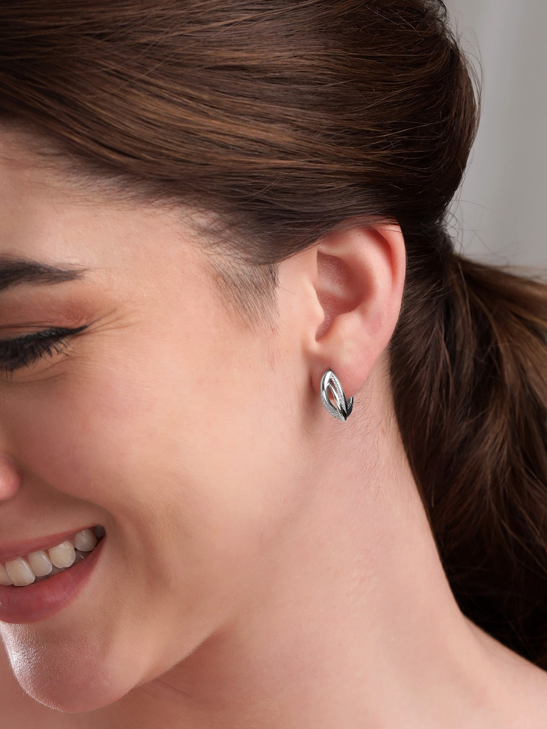 

Rubans Silver 925 Sterling Silver Classic Hoop Earrings