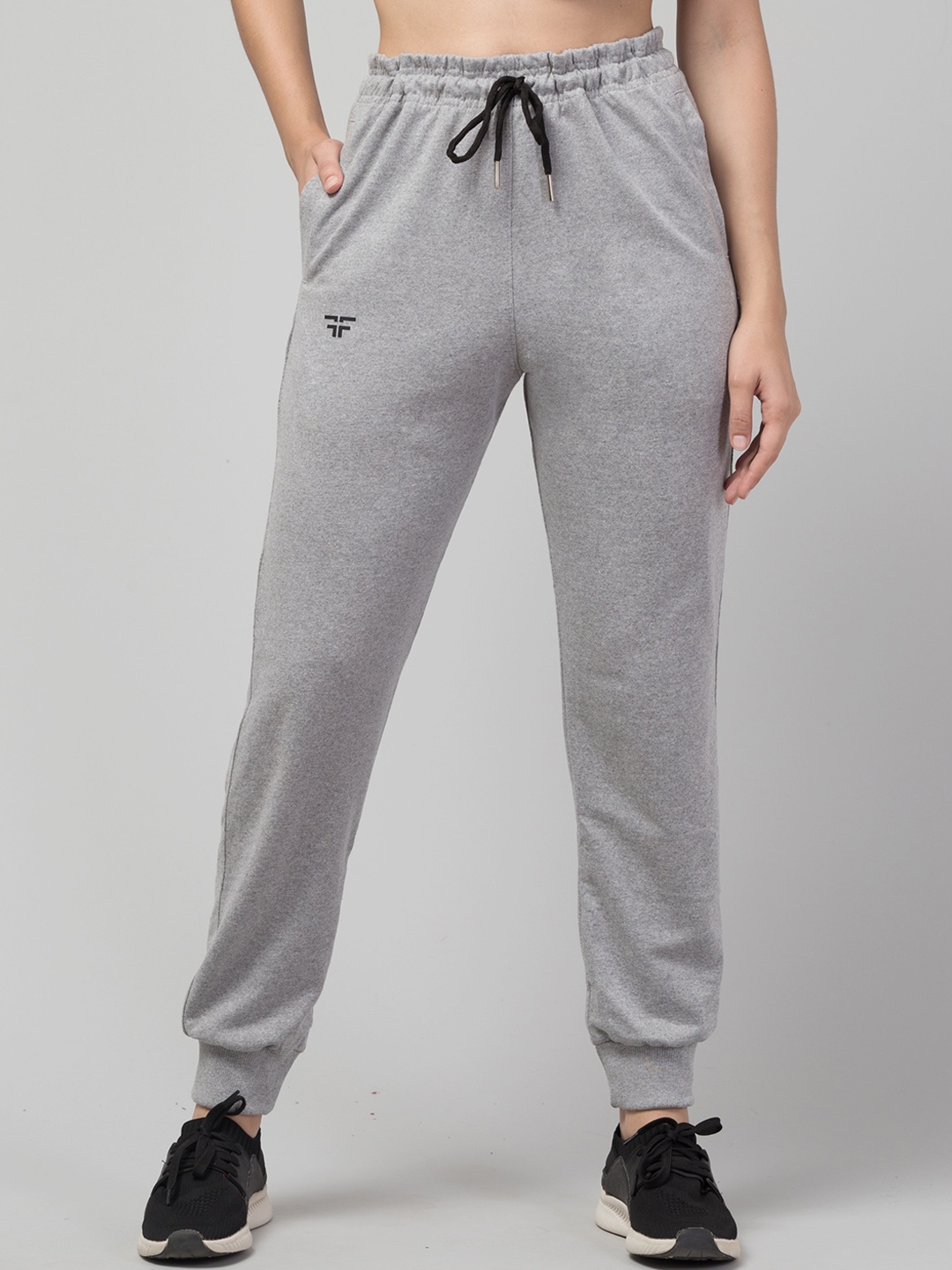

FFLIRTYGO Women Slim-Fit Mid-Rise Cotton Joggers, Grey