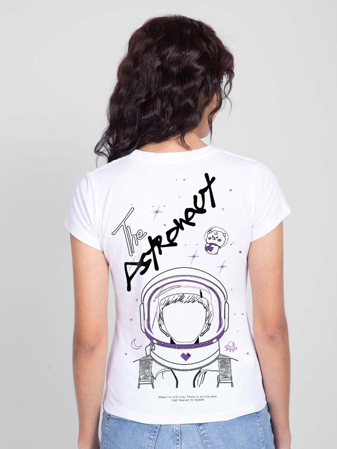 

Bewakoof Astro Printed Round Neck Short Sleeves Cotton T-shirt, White
