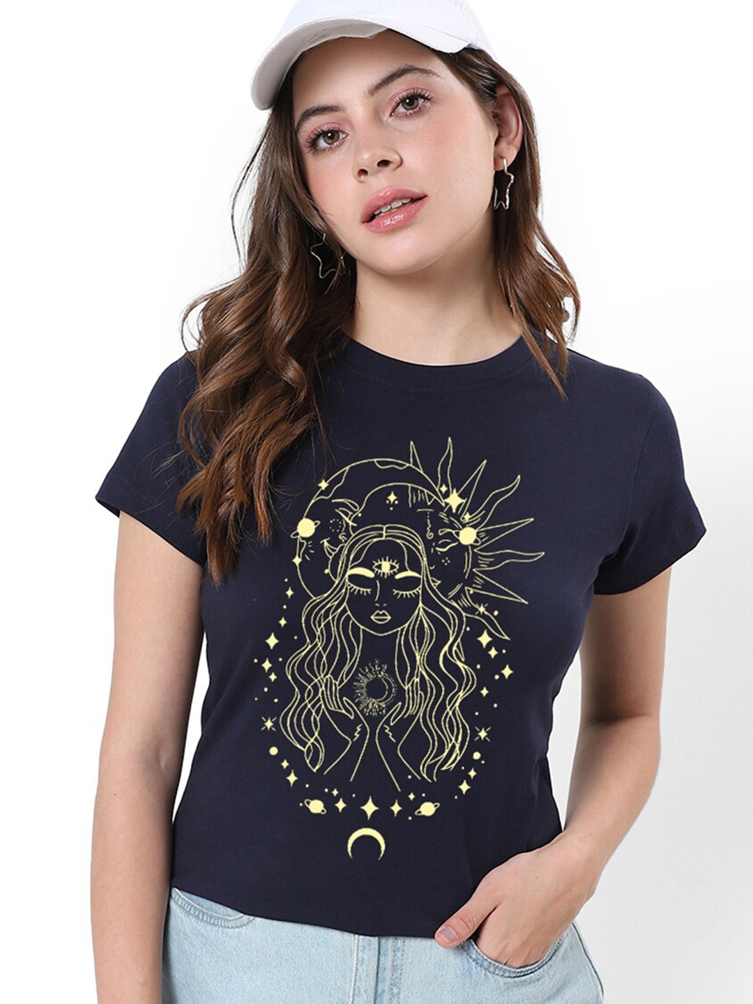 

Bewakoof Graphic Printed Cotton T-shirt, Blue
