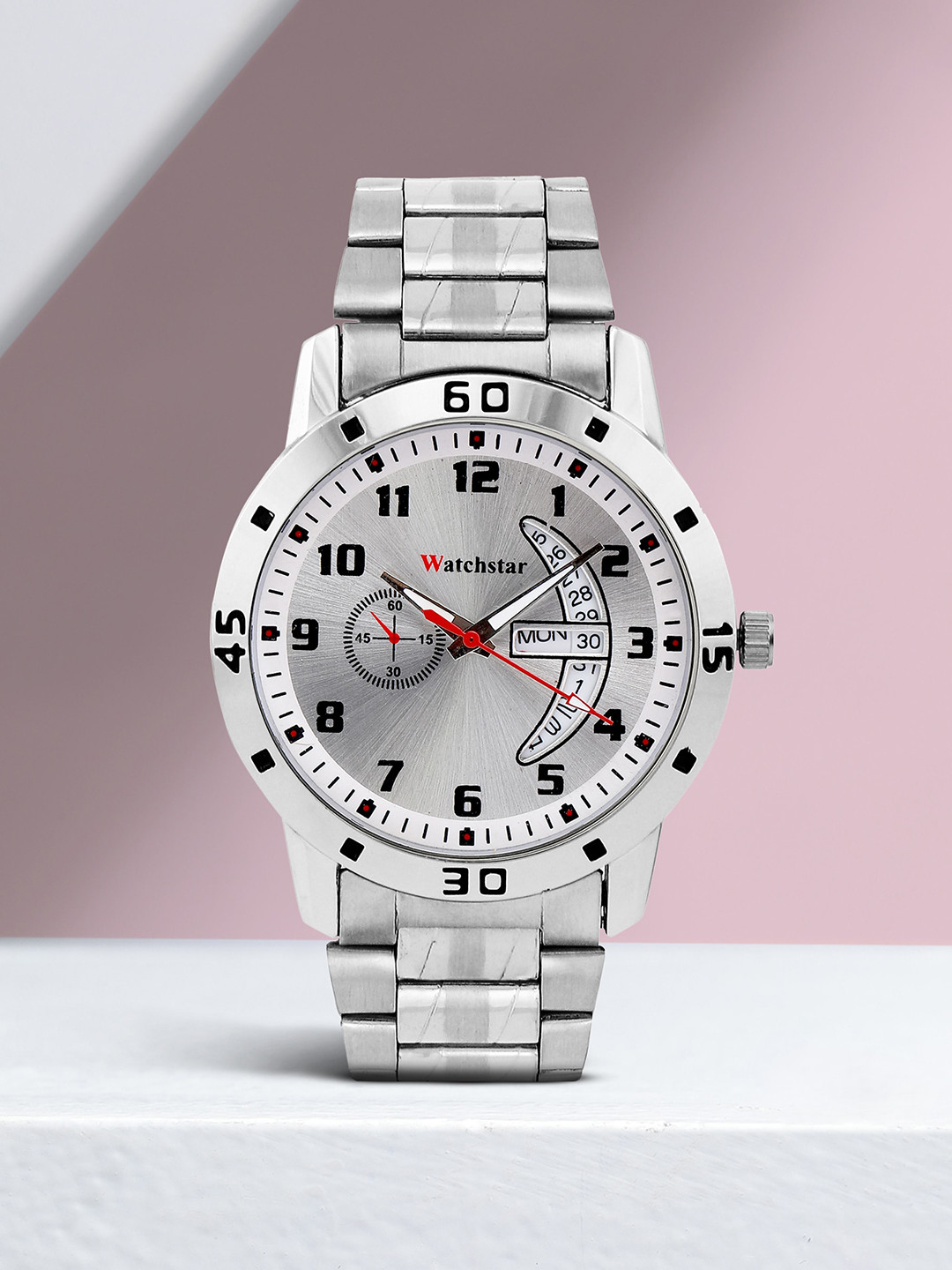 

WATCHSTAR Men Stainless Steel Analogue Watch DD aveo steel, Silver
