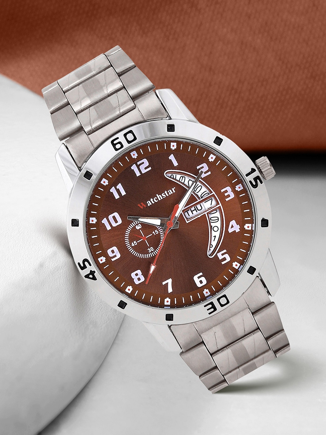 

WATCHSTAR Men Stainless Steel Analogue Watch DD aveo steel, Brown