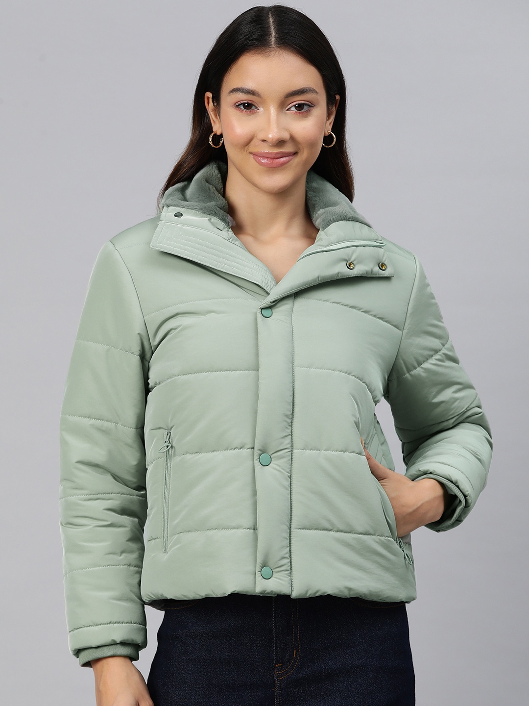 

Foreign Culture By Fort Collins Padded Jacket, Green