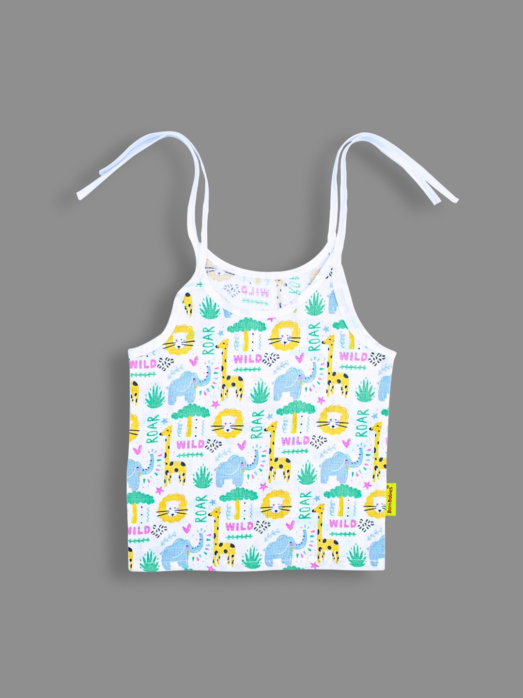 

Born Babies Infants Printed Pure Cotton Jablas, White