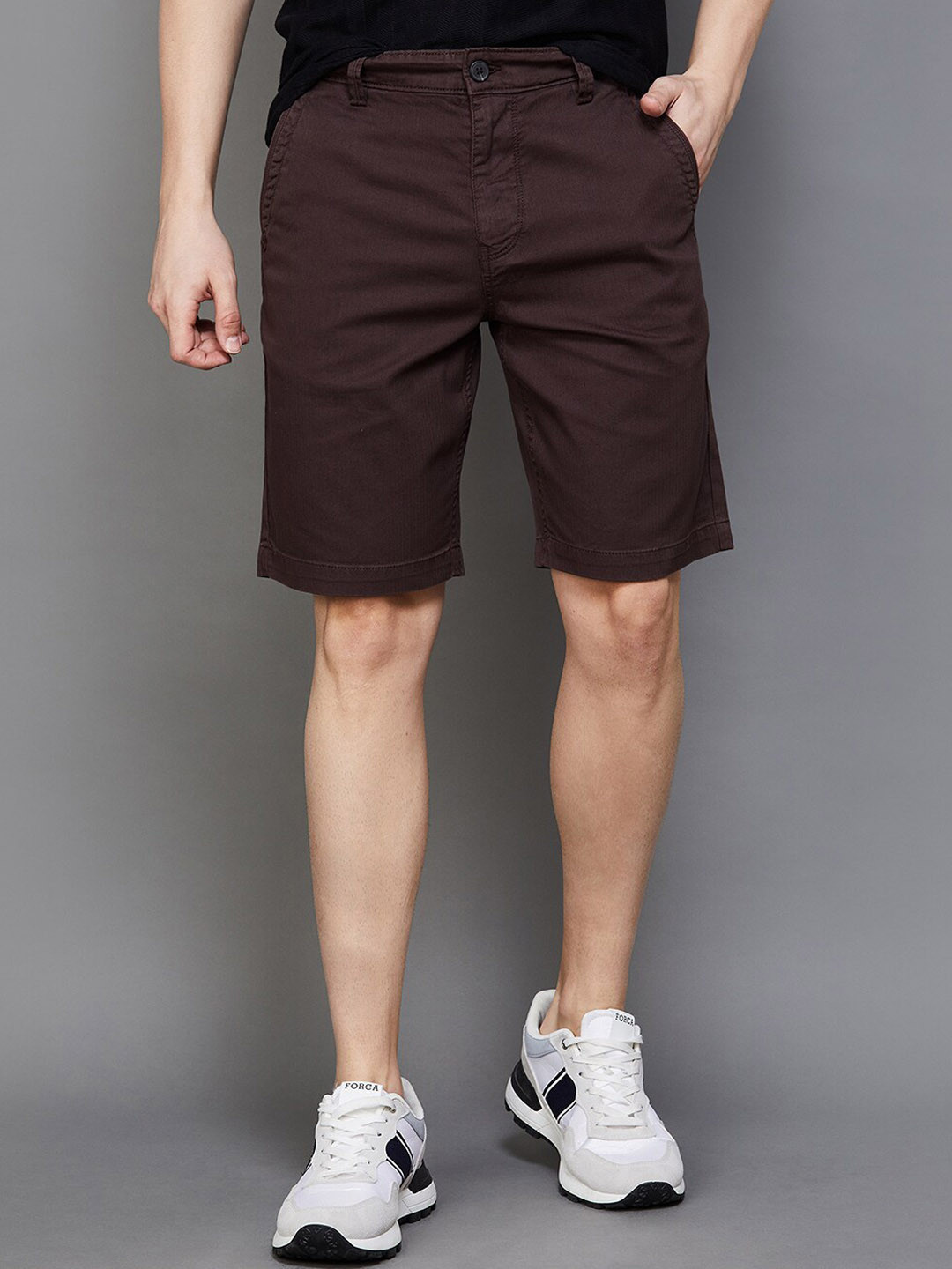 

Fame Forever by Lifestyle Men Mid-Rise Cotton Regular Shorts, Brown
