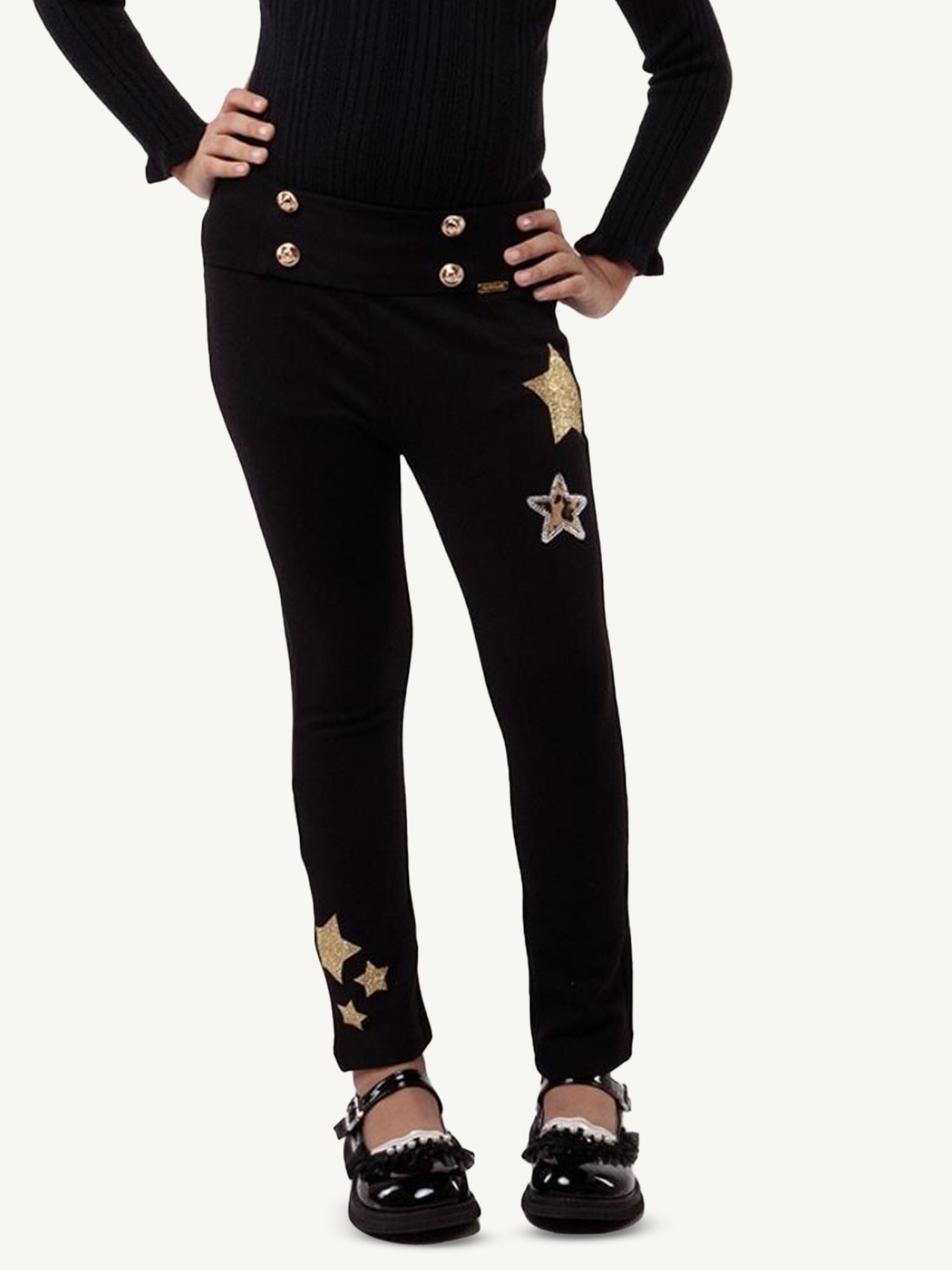 

One Friday Girls Embellished Jeggings, Black