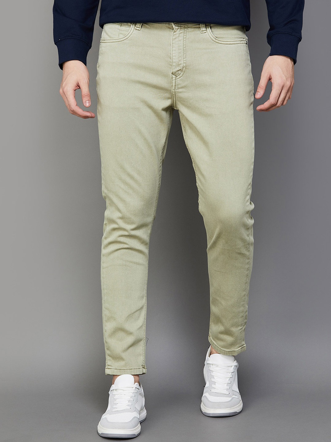 

Forca by Lifestyle Men Mid-Rise Clean Look Jeans, Grey