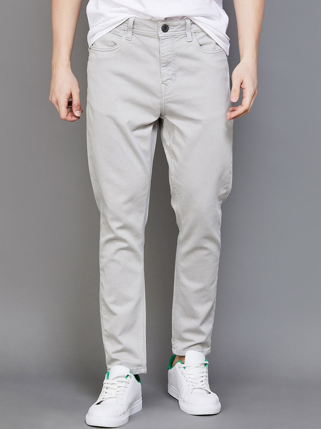 

Forca by Lifestyle Men Mid-Rise Clean Look Jeans, Grey