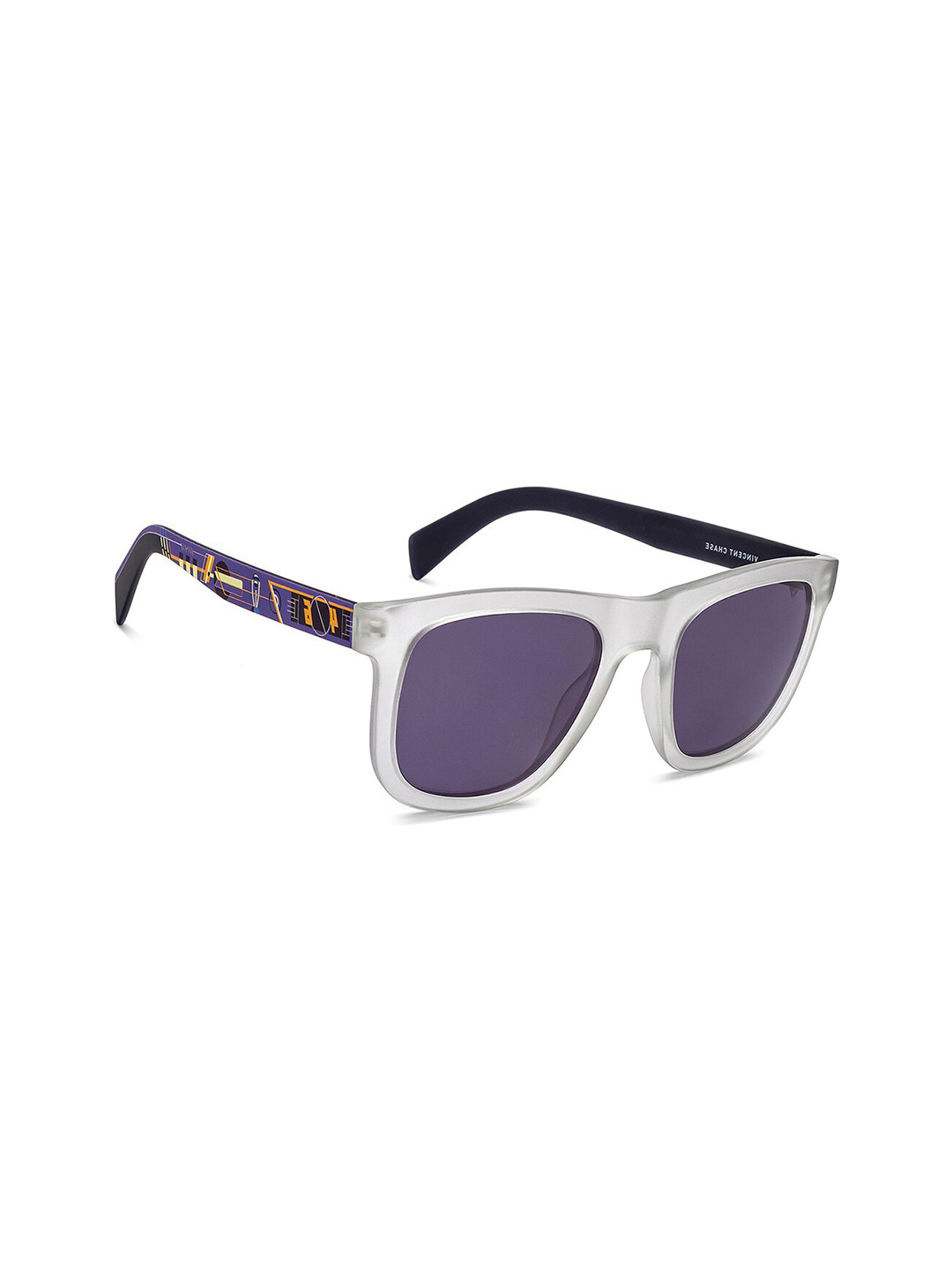 

Vincent Chase by Lenskart Unisex Wayfarer Sunglasses with Polarised and UV Protected Lens 212613, Blue