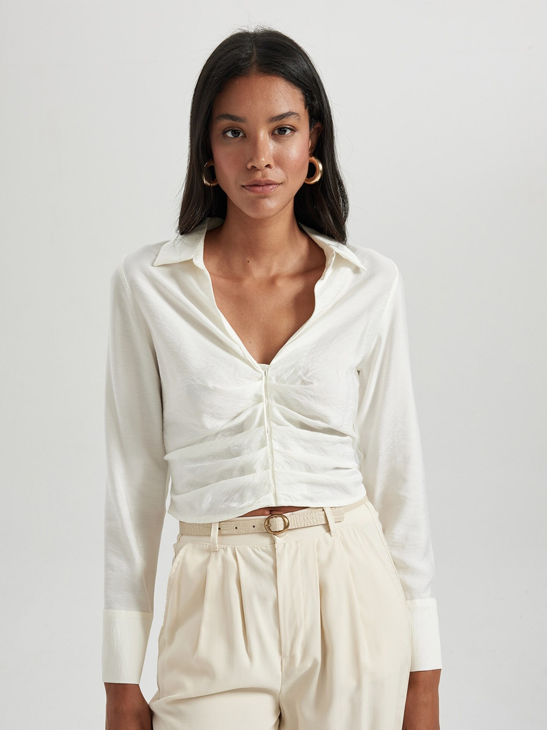 

DeFacto Shirt Style Top, White