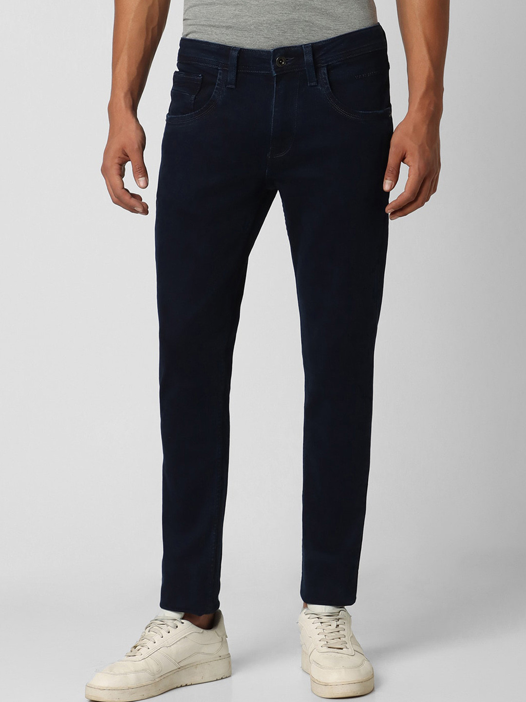 

VAN HEUSEN DENIM LABS Men Skinny Fit Mid-Rise Jeans, Navy blue