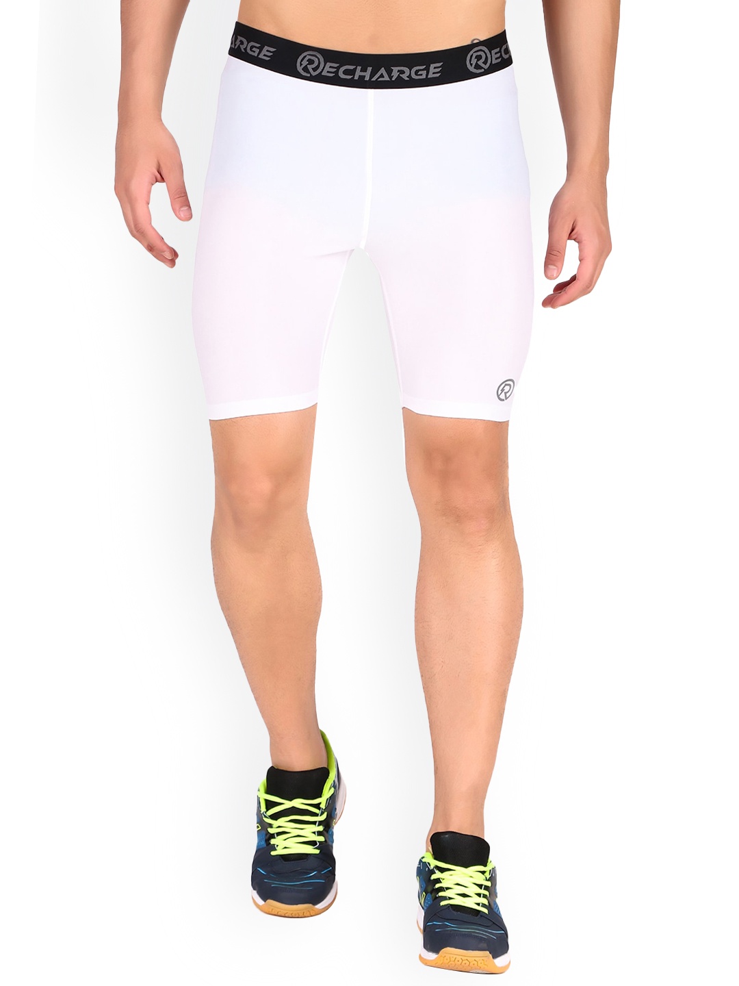 

REDESIGN Men Above Knee-Length Gym Tights, White