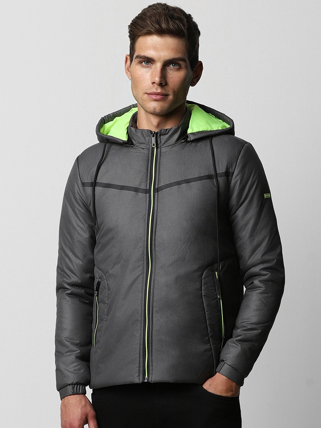 

Van Heusen Flex Hooded Puffer Jacket, Grey