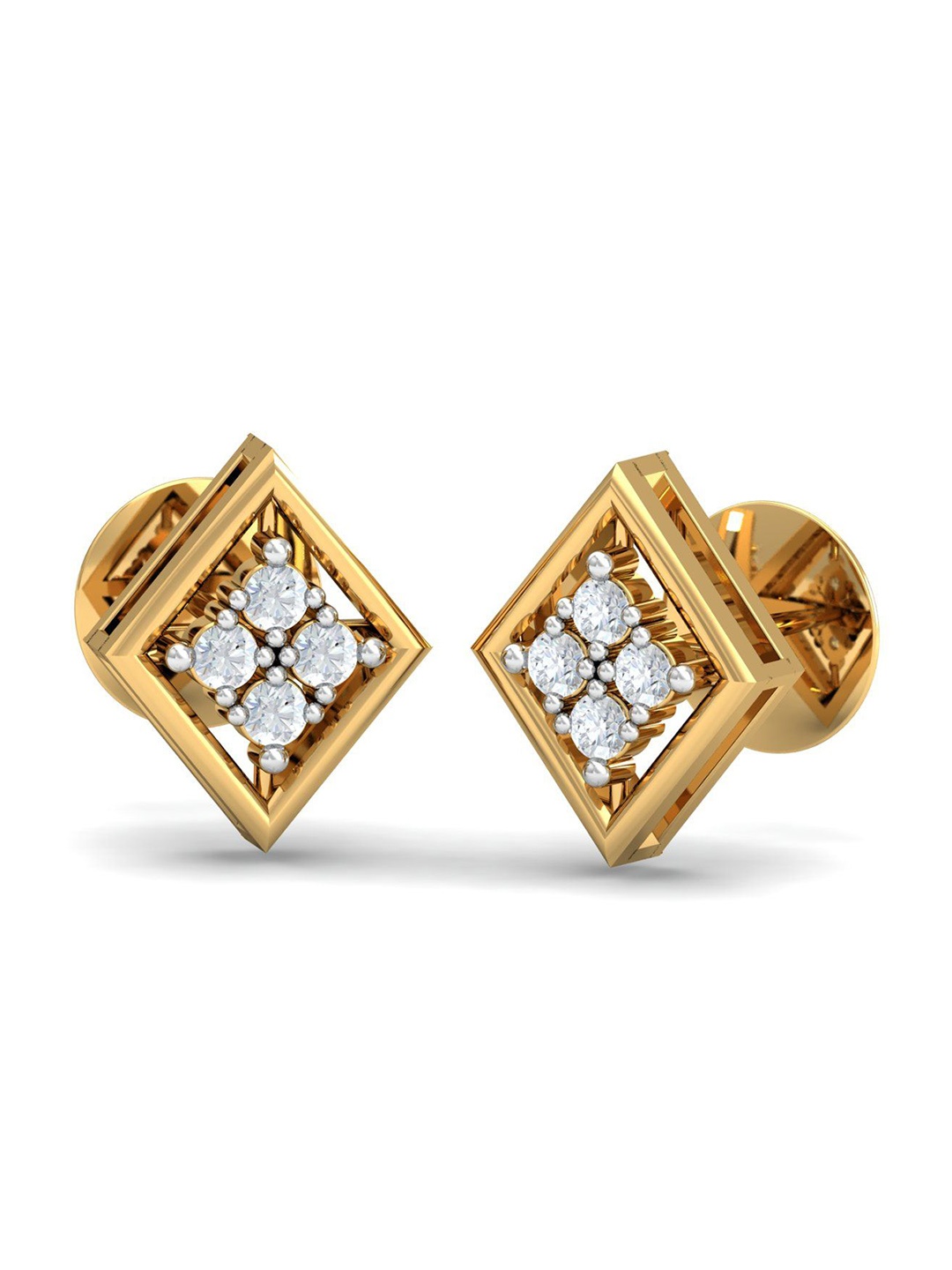 

KUBERBOX Abeela 18KT Gold Diamond Earrings-4gm
