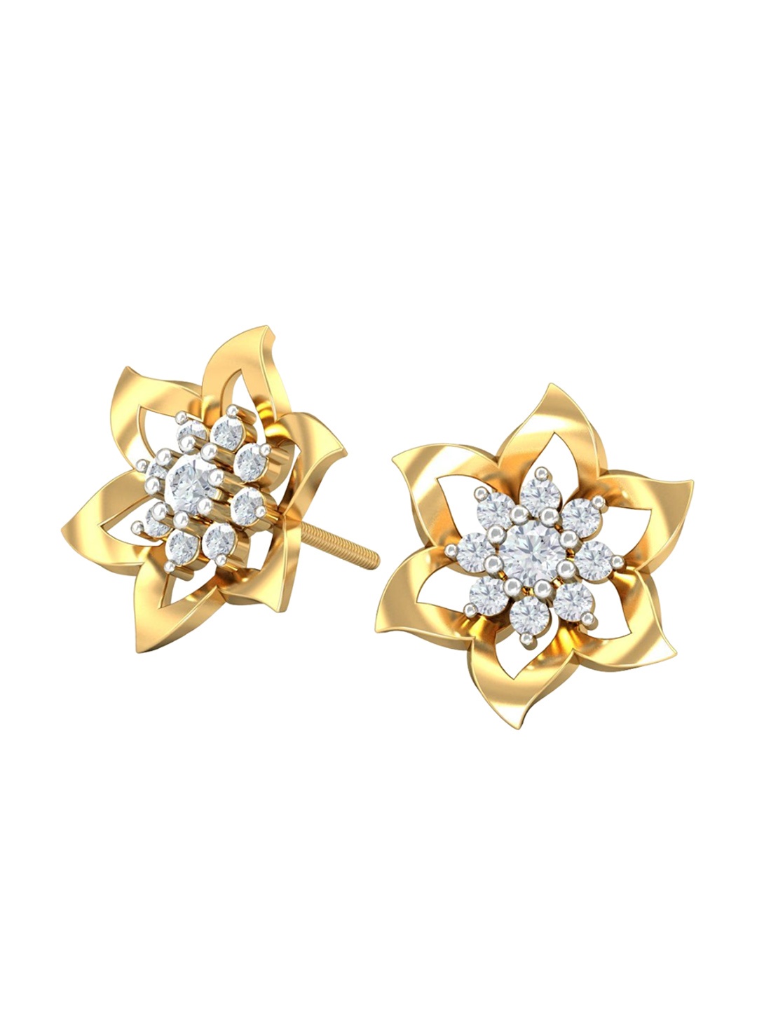 

KUBERBOX Charvi 18KT Gold Diamond Jacket Earrings-3.66gm