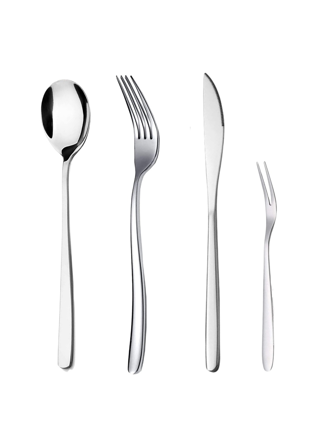 

YELONA Silver Toned 4 Pieces Stainless Steel Cutlery Set