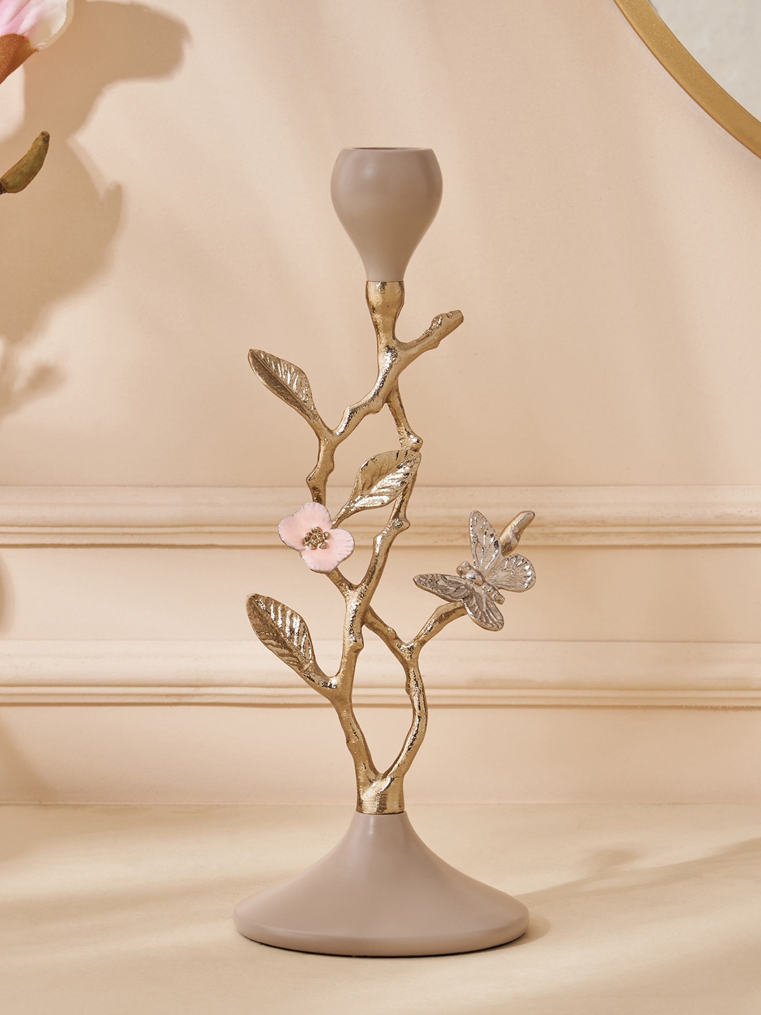 

Home Centre Eternity Vivere Gold Toned Brass Taper Candle Holder