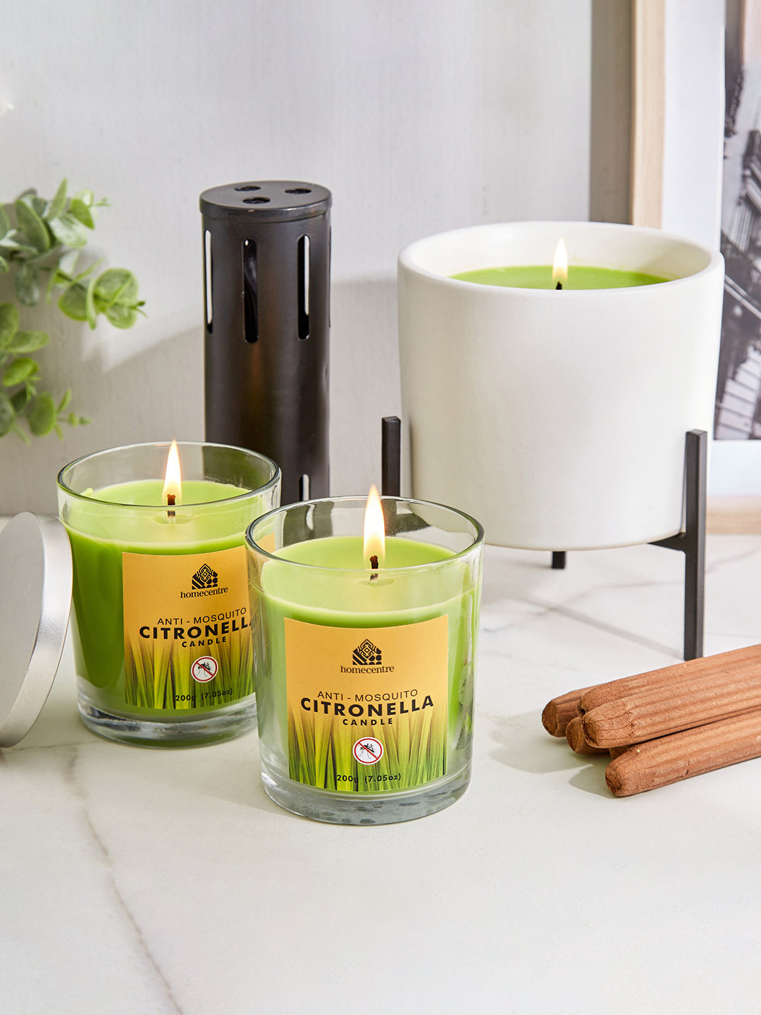 

Home Centre Green Enchanted Citronella Scented Jar Candle