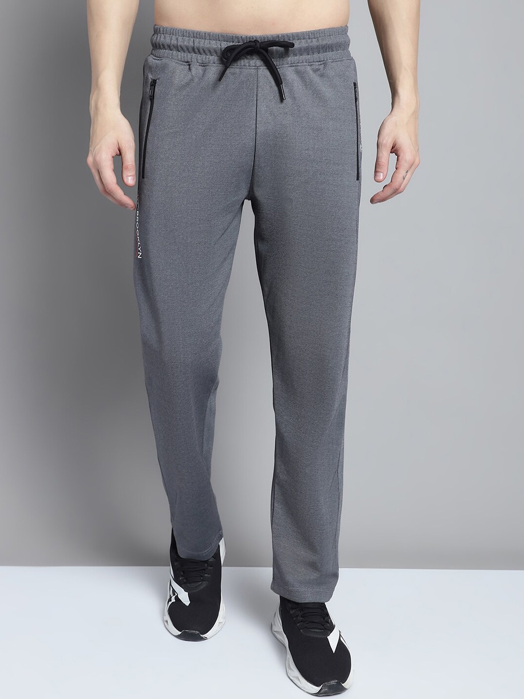 

VENITIAN Men Mid-Rise Cotton Sports Track Pants, Grey