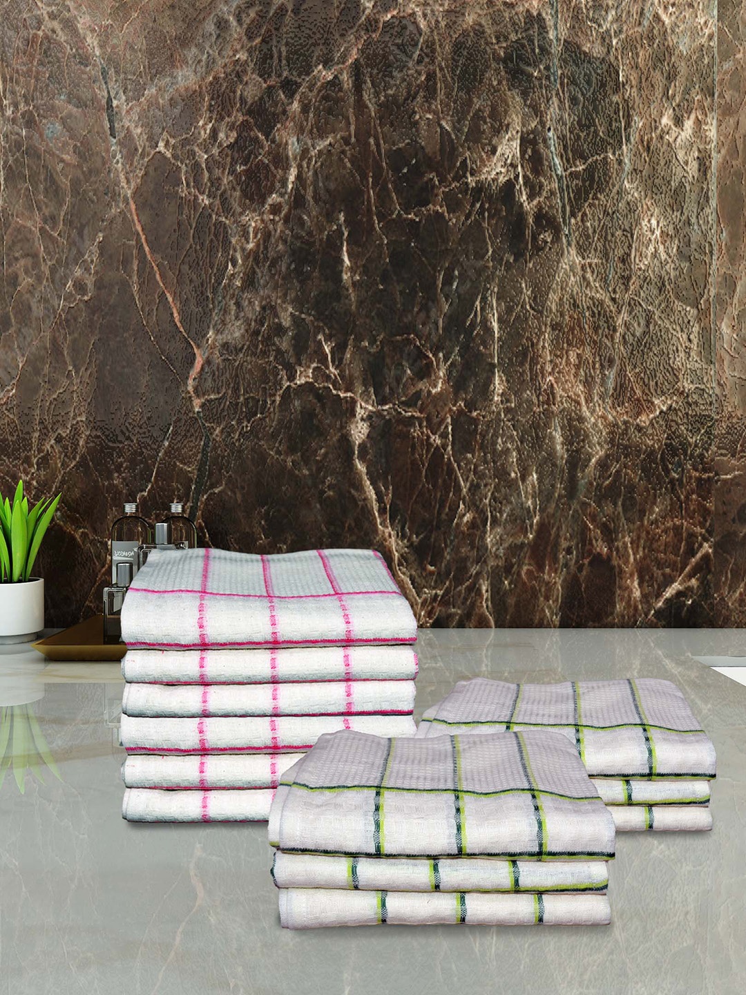 

Athom Living White 12-Pieces 210 GSM Pure-Cotton Absorbent Quick Dry Hand Towels