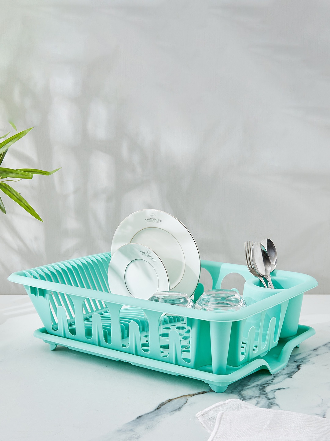 

Home Centre Orion Menestys Green BPA Free Dish Rack with Tray