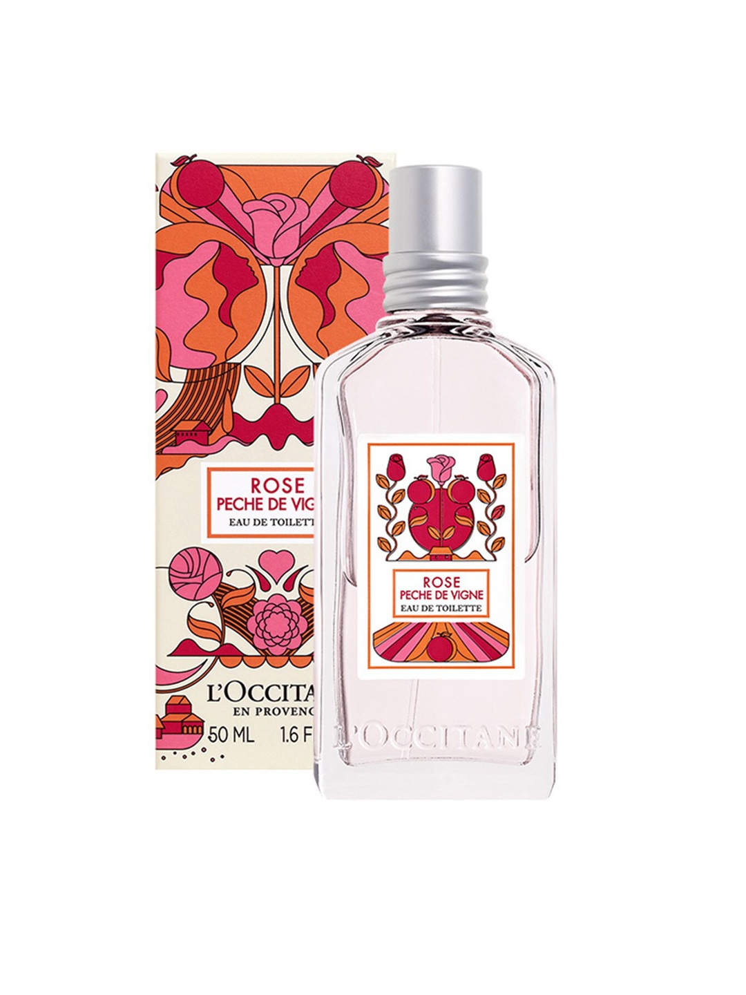 

LOccitane en Provence Rose Peche De Vigne Eau de Toilette - 50ml, Transparent