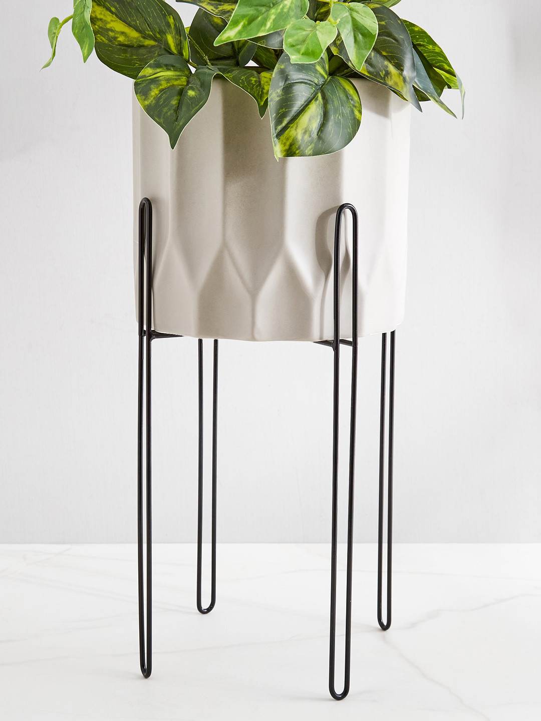 

Home Centre Gloria Argil Grey Ceramic Planter with Stand