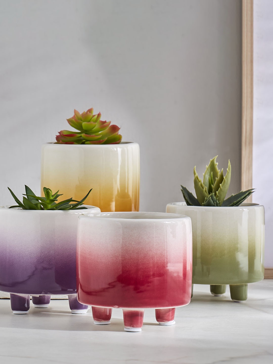 

Home Centre Cairo Yellow Ceramic Ombre Planter