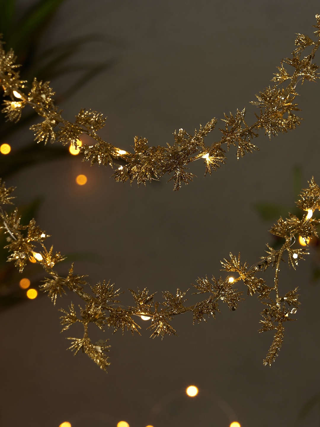 

Home Centre Serena Slice Gold Toned Pine Needle String Lights