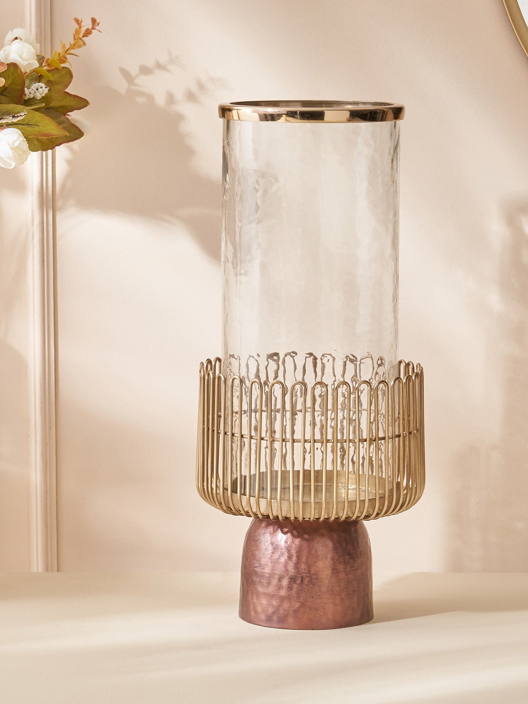 

Home Centre Beige & Brown Self Design Vase With Base