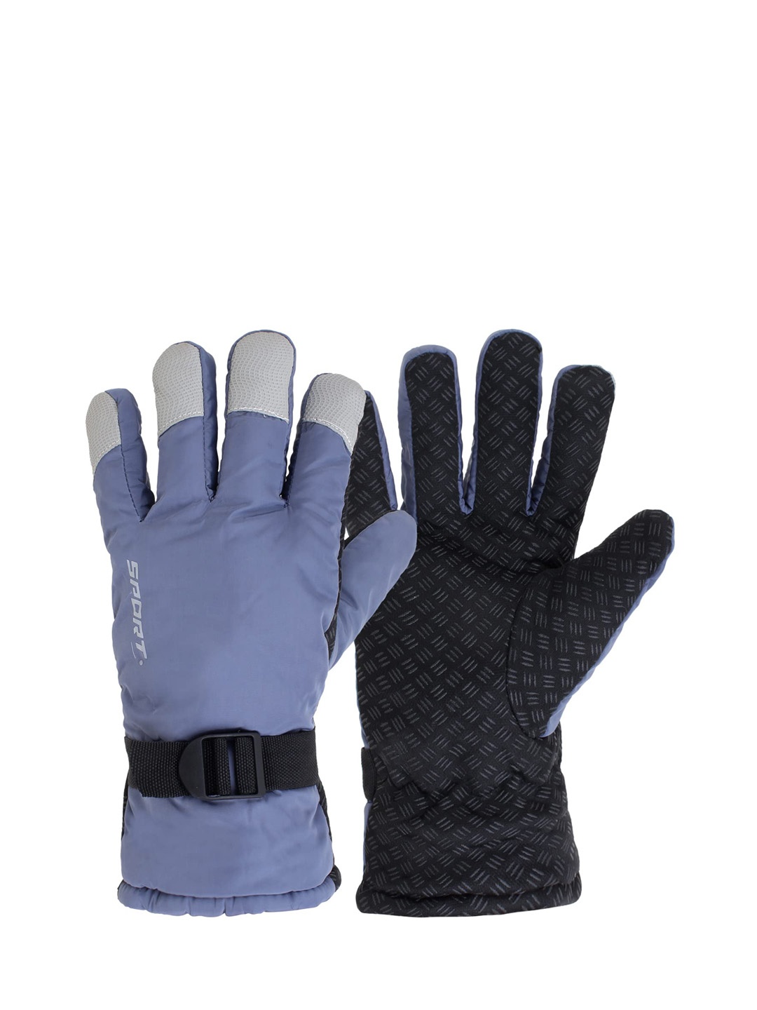 

Zacharias Men Patterned Winter Hand Gloves, Blue