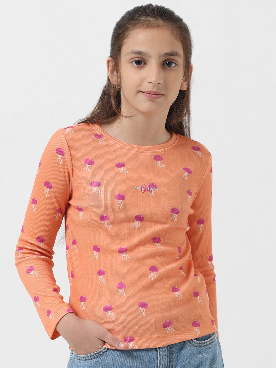 

Vero Moda Girls Printed T-shirt, Orange
